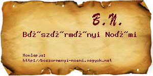 Böszörményi Noémi névjegykártya
