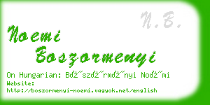 noemi boszormenyi business card